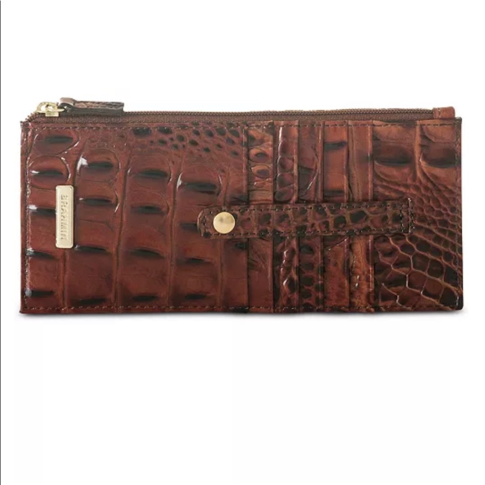 Brahmin Credit Card LeatherWallet Pecan Melbourne - Picture 6 of 10